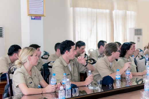 The visit to Vietnam Maritime University's campus of California Maritime Academy's instructors and students